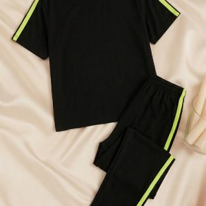 GREEN BLACK GYM SUIT