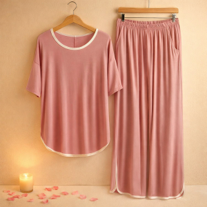 Rose Pink Palazzo PJ Set